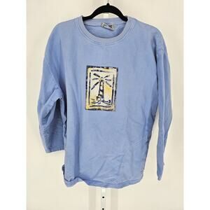 Vtg 1990s by Taylor Womens Sz L/XL Light Purple Sweatshirt Lighthouse Print